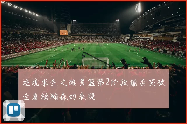 逆境求生之路男篮第2阶段能否突破全看杨瀚森的表现